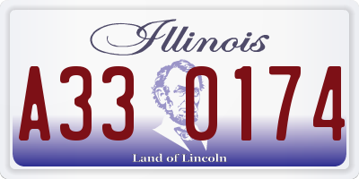 IL license plate A330174