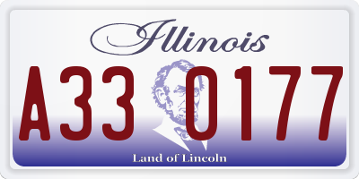 IL license plate A330177