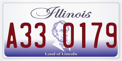 IL license plate A330179