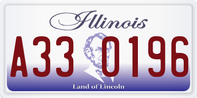 IL license plate A330196