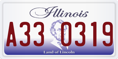 IL license plate A330319