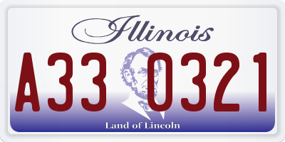 IL license plate A330321