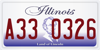 IL license plate A330326