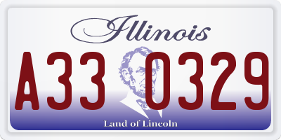 IL license plate A330329