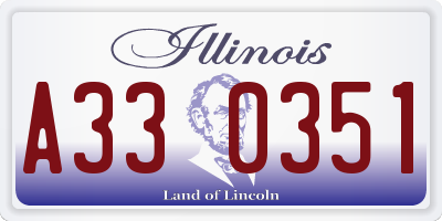 IL license plate A330351