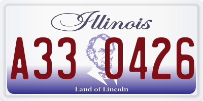 IL license plate A330426