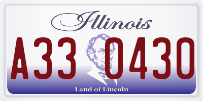 IL license plate A330430