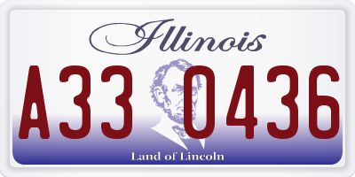 IL license plate A330436
