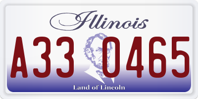 IL license plate A330465
