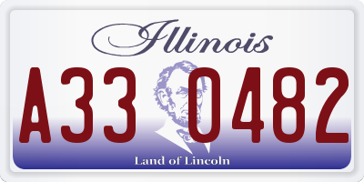 IL license plate A330482
