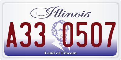 IL license plate A330507