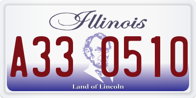 IL license plate A330510