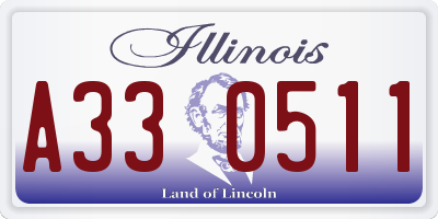 IL license plate A330511