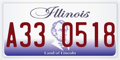 IL license plate A330518