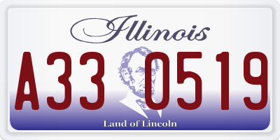 IL license plate A330519