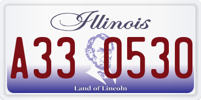 IL license plate A330530