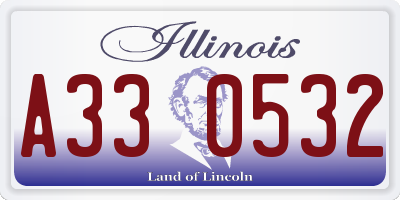 IL license plate A330532