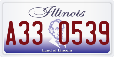 IL license plate A330539