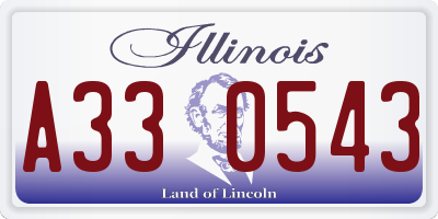 IL license plate A330543