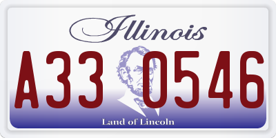 IL license plate A330546