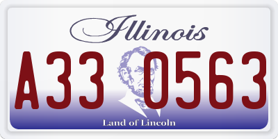 IL license plate A330563