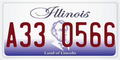 IL license plate A330566