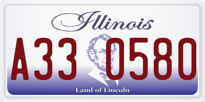 IL license plate A330580
