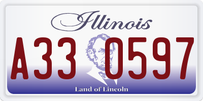 IL license plate A330597