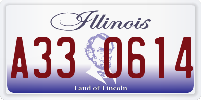 IL license plate A330614