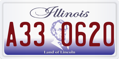 IL license plate A330620