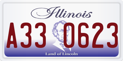 IL license plate A330623