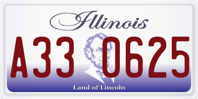 IL license plate A330625