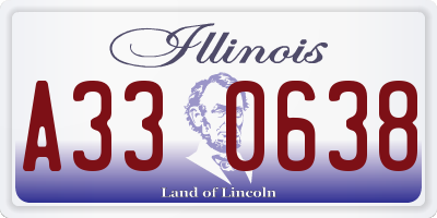 IL license plate A330638