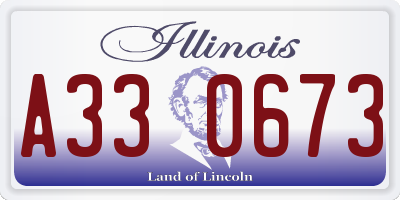 IL license plate A330673