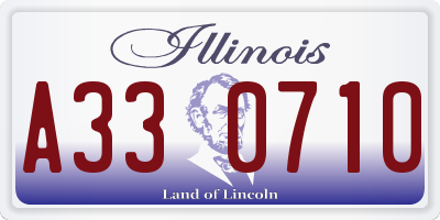IL license plate A330710