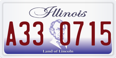 IL license plate A330715