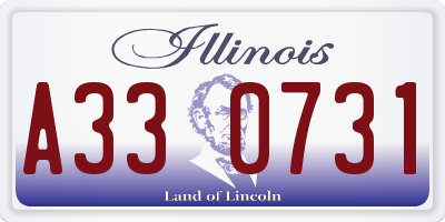 IL license plate A330731