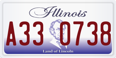 IL license plate A330738