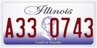 IL license plate A330743