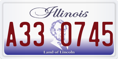 IL license plate A330745