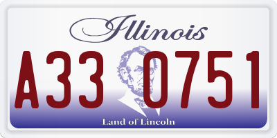 IL license plate A330751