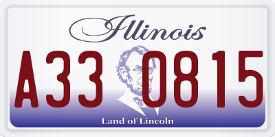 IL license plate A330815