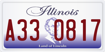IL license plate A330817