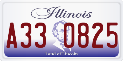 IL license plate A330825