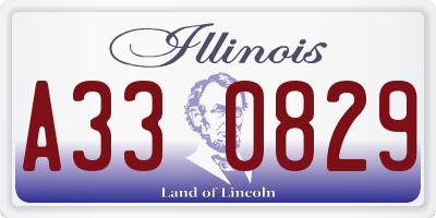 IL license plate A330829