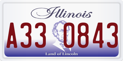 IL license plate A330843