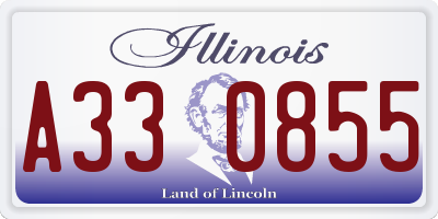 IL license plate A330855