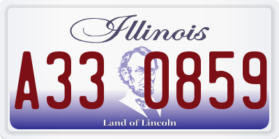 IL license plate A330859