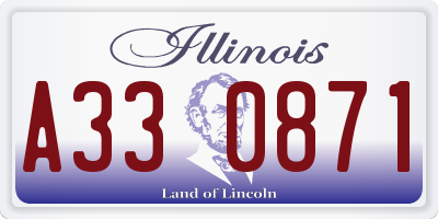 IL license plate A330871