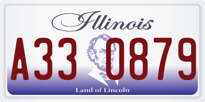 IL license plate A330879